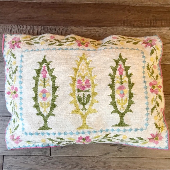 Vintage Other - VINTAGE Handmade needlepoint pillow from Greece